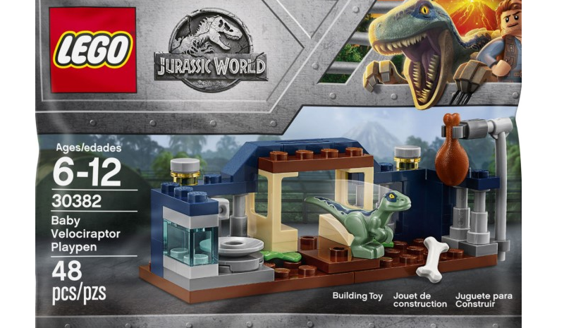 LEGO Jurassic World 30382 Baby Velociraptor Playpen free with qualifying orders at LEGO shop