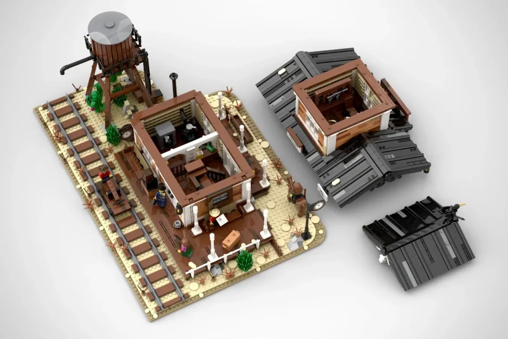 LEGO Ideas wild west train station llucky 3 1024x683