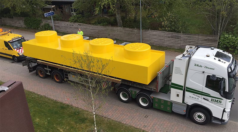 Giant brick is delivered to new LEGO campus