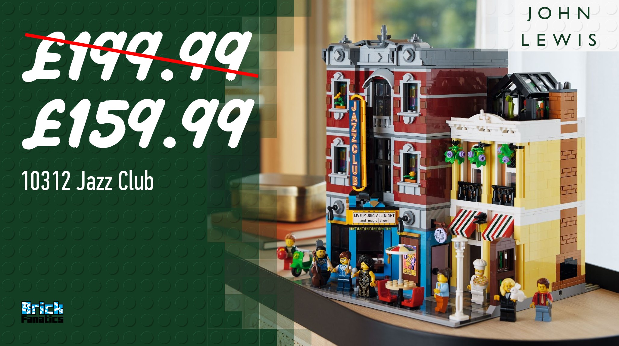 LEGO Icons deals: Enjoy a night at the Jazz Club for less in John Lewis's new sale