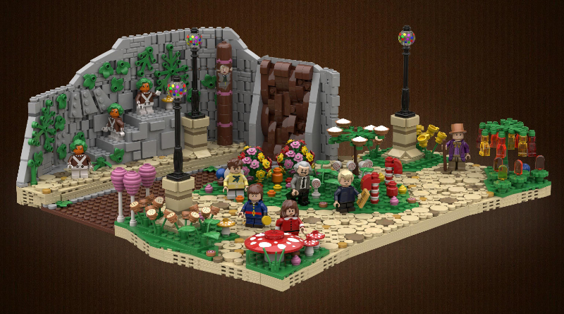 Take a trip to Willy Wonka's chocolate factory in this sweet LEGO build