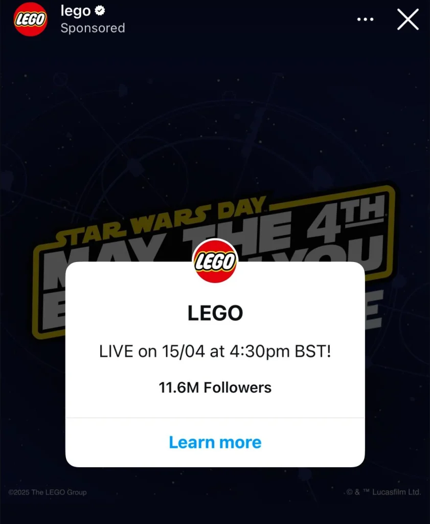 Instagram May the 4th LEGO Star Wars 2025 livestream 2 841x1024