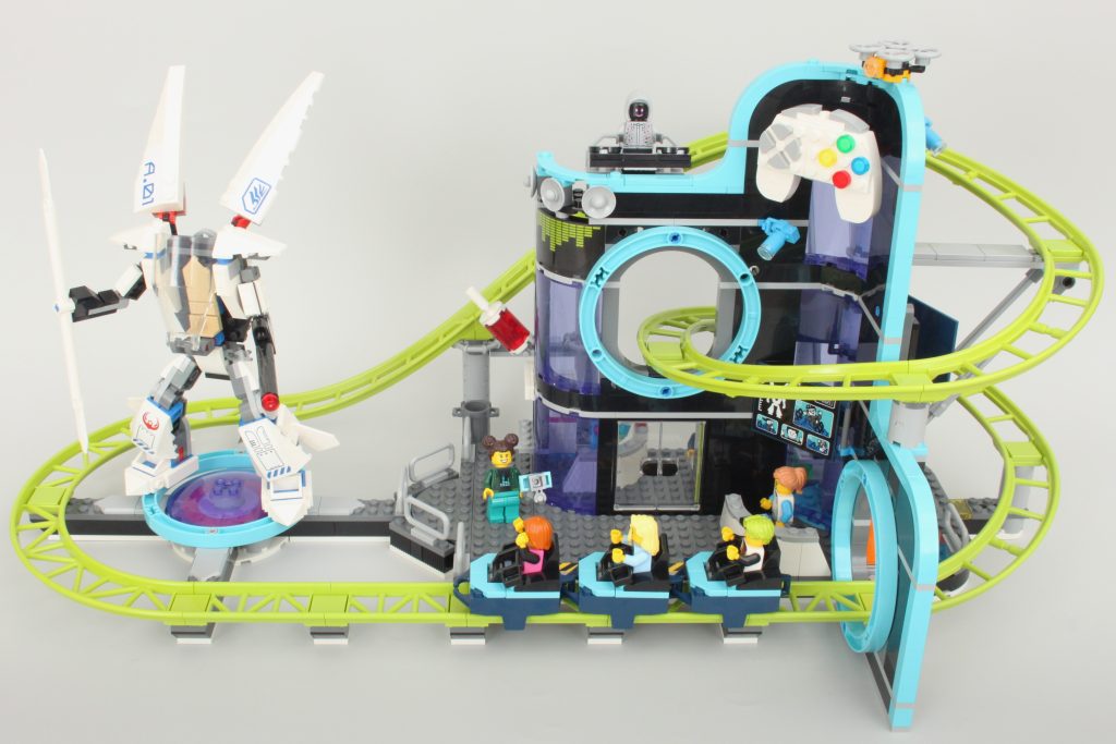 lego city 60421 Robot World Roller Coaster Park review 1 1024x683