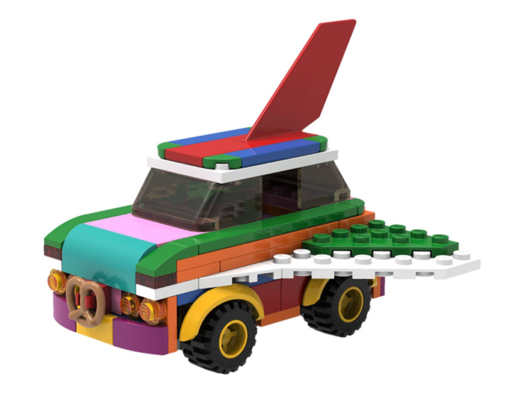 LEGO 5006890 Rebuildable Flying Car contents 1024x773