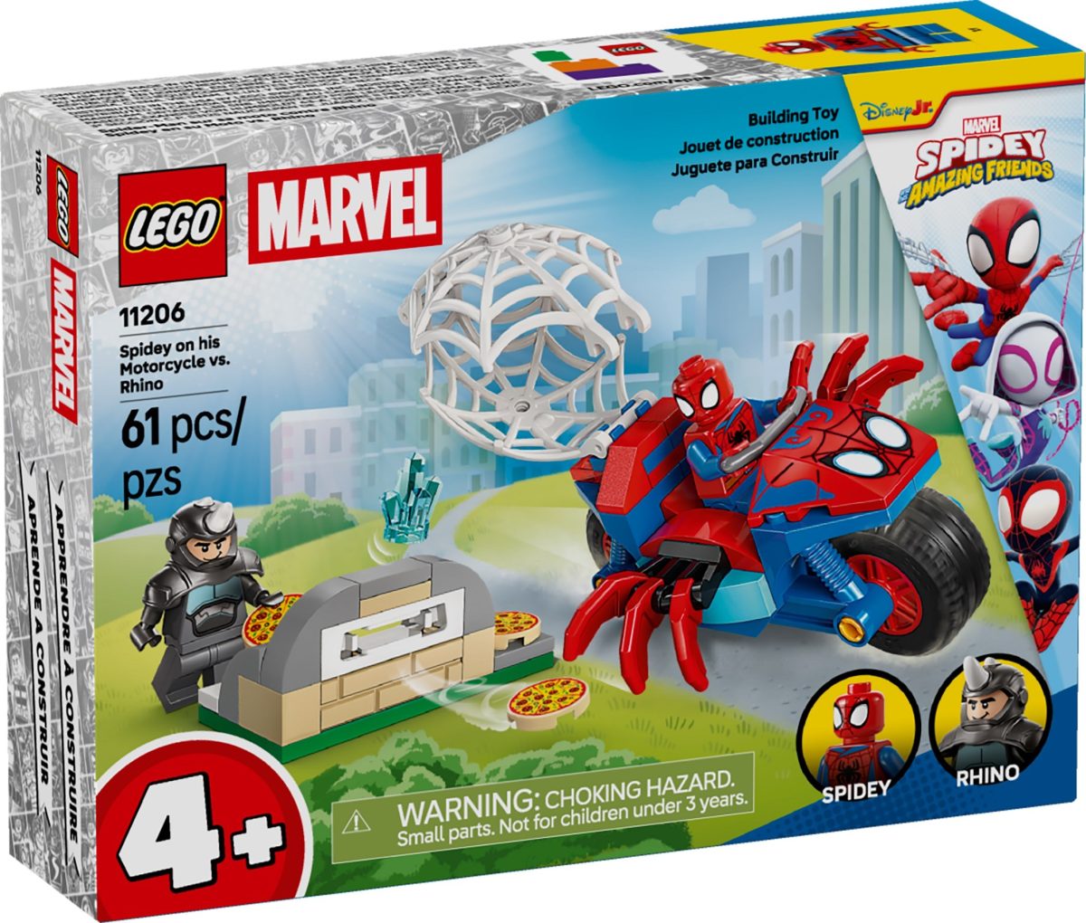LEGO Marvel 11206 Spidey on his Motorcycle vs. Rhino box 1200x1020