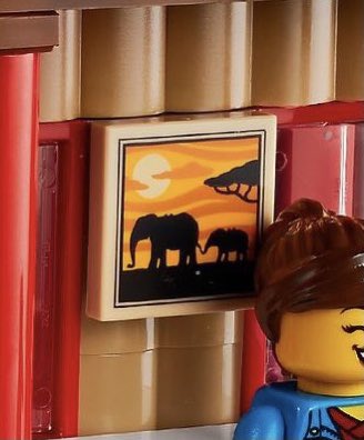 LEGO Creator 3 in 1 31116 Safari Wildlife Tree House elephant print tile