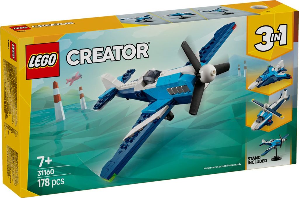 LEGO Creator 3 in 1 31160 Airplane Racing Plane 1 1024x677