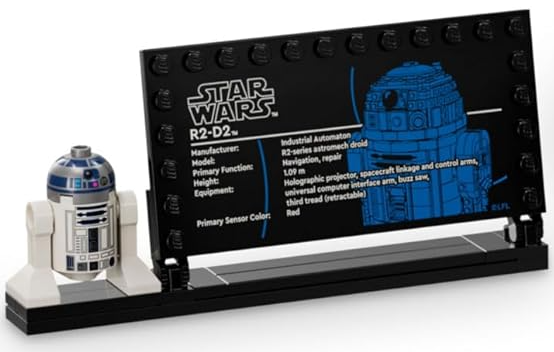 lego star wars 75379 r2 d2 plaque