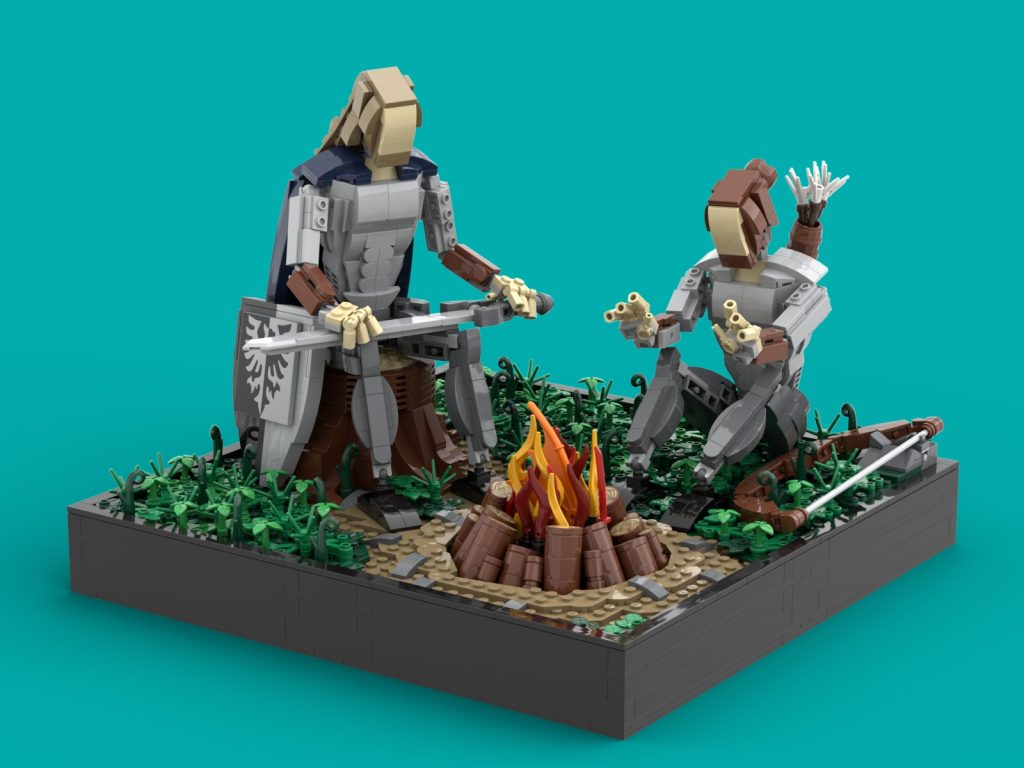 LEGO BrickLink designer program two resting knights 1024x768