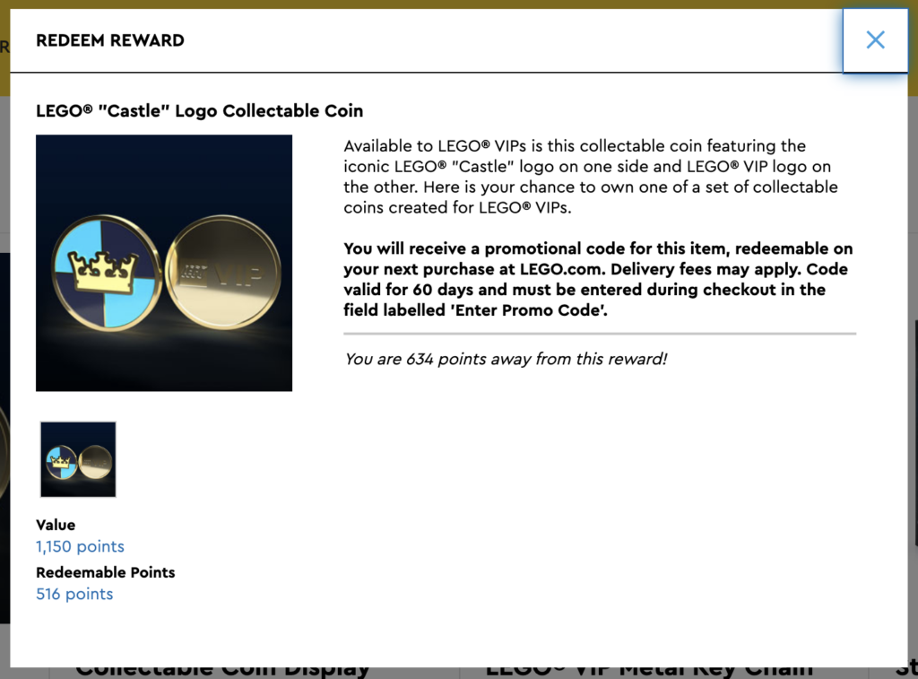 LEGO VIP Castle Coin