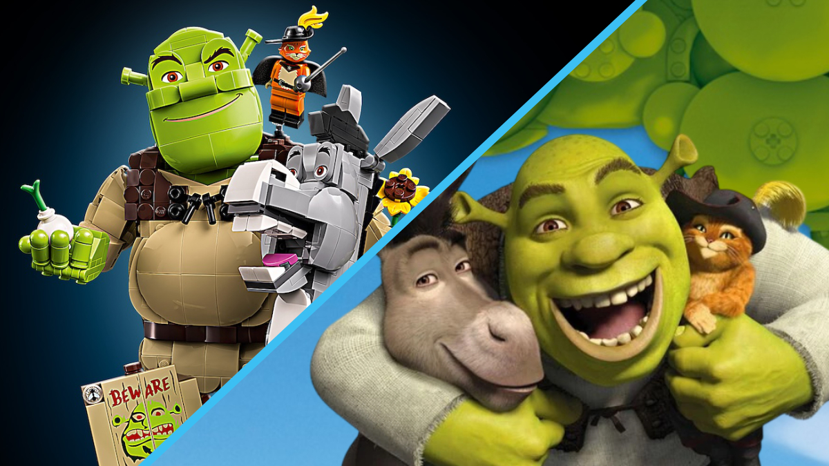 Comparing LEGO Shrek, Donkey & Puss in Boots to their movie counterparts