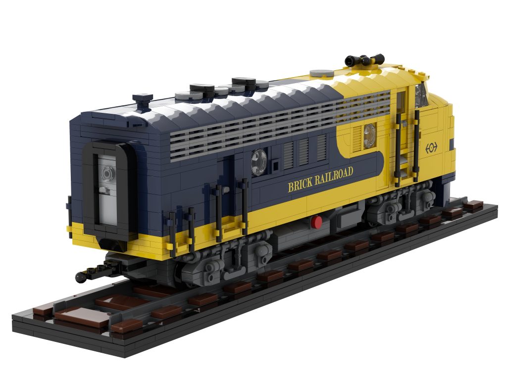 lego bricklink series 8 Brick Railroad Diesel Electric Locomotive A Unit fan design 2 1024x768