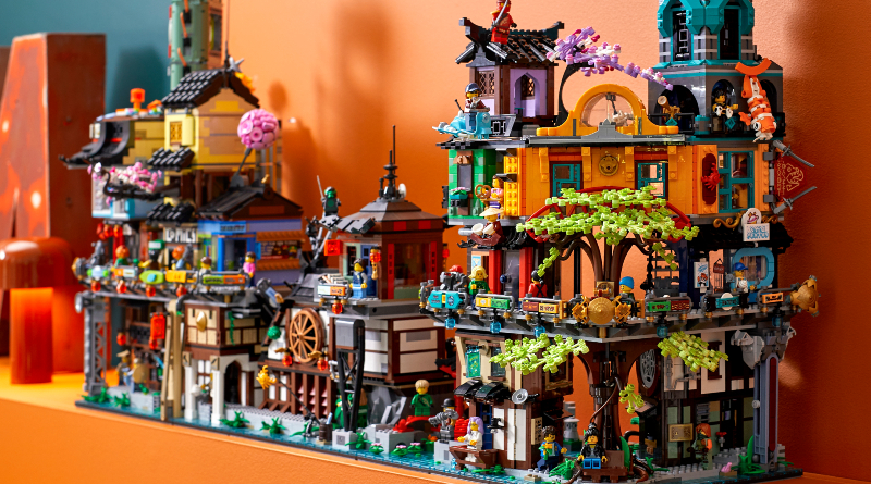 Every way to connect LEGO 71741 NINJAGO City Gardens with the other expansions