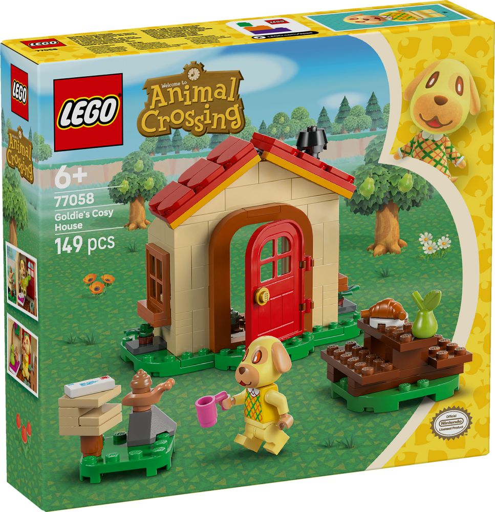 LEGO Animal Crossing 77058 Goldies Cosy House box front