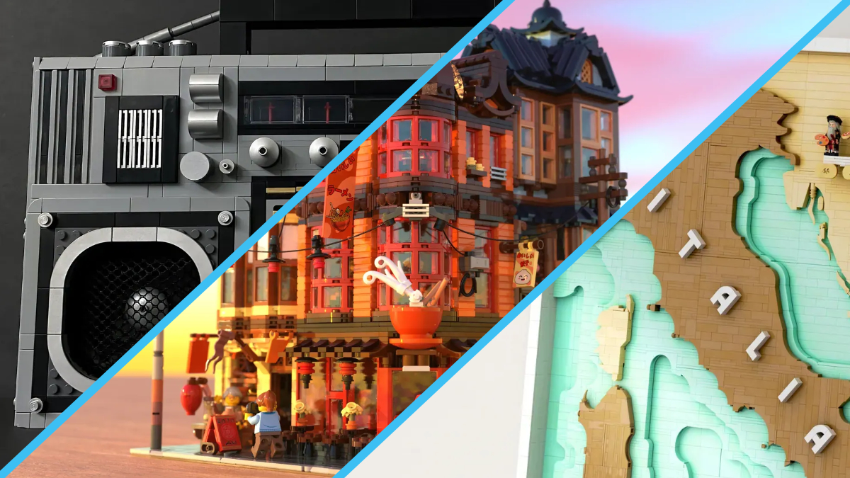 LEGO Ideas review adds ITALIA Poster and Makoto Markets