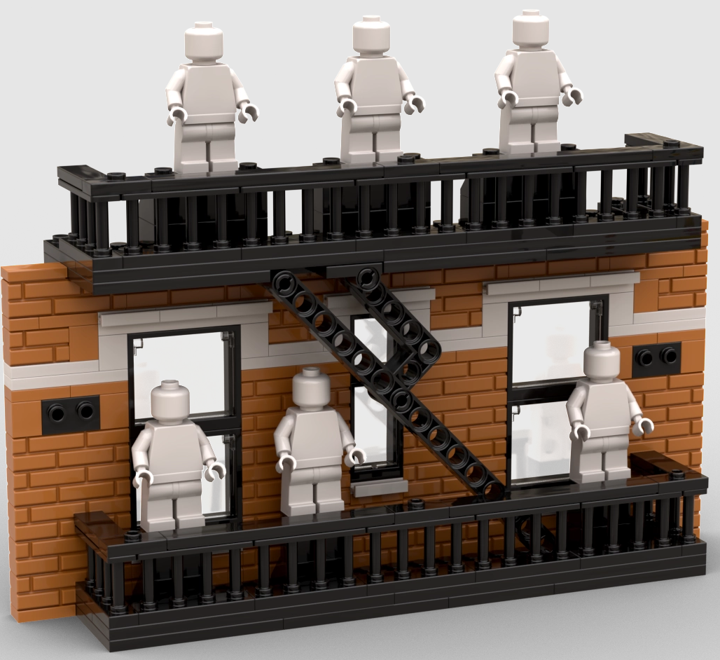 fire escape minifigure display LEGO Ideas test lab