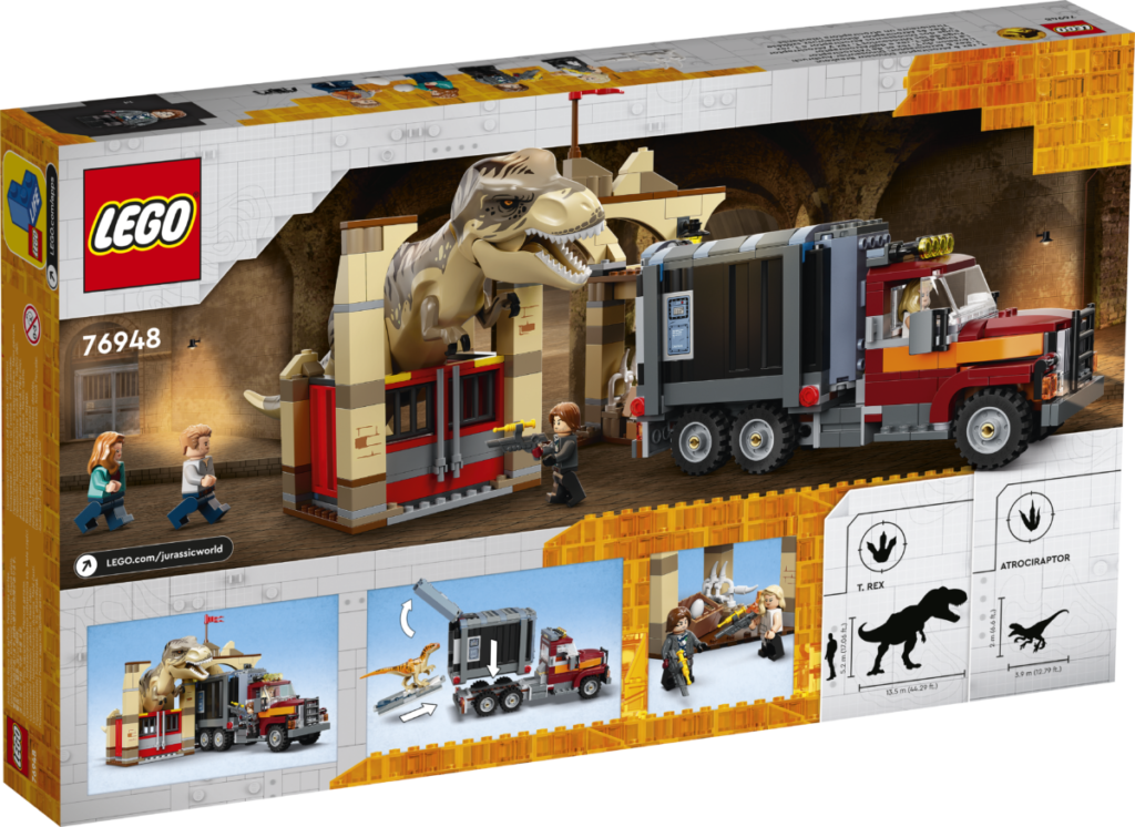 LEGO Jurassic World T. rex Atrociraptor Dinosaur Breakout 02 1024x746