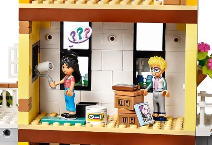 LEGO Friends 41732 downtown flower and design stores close up apartment