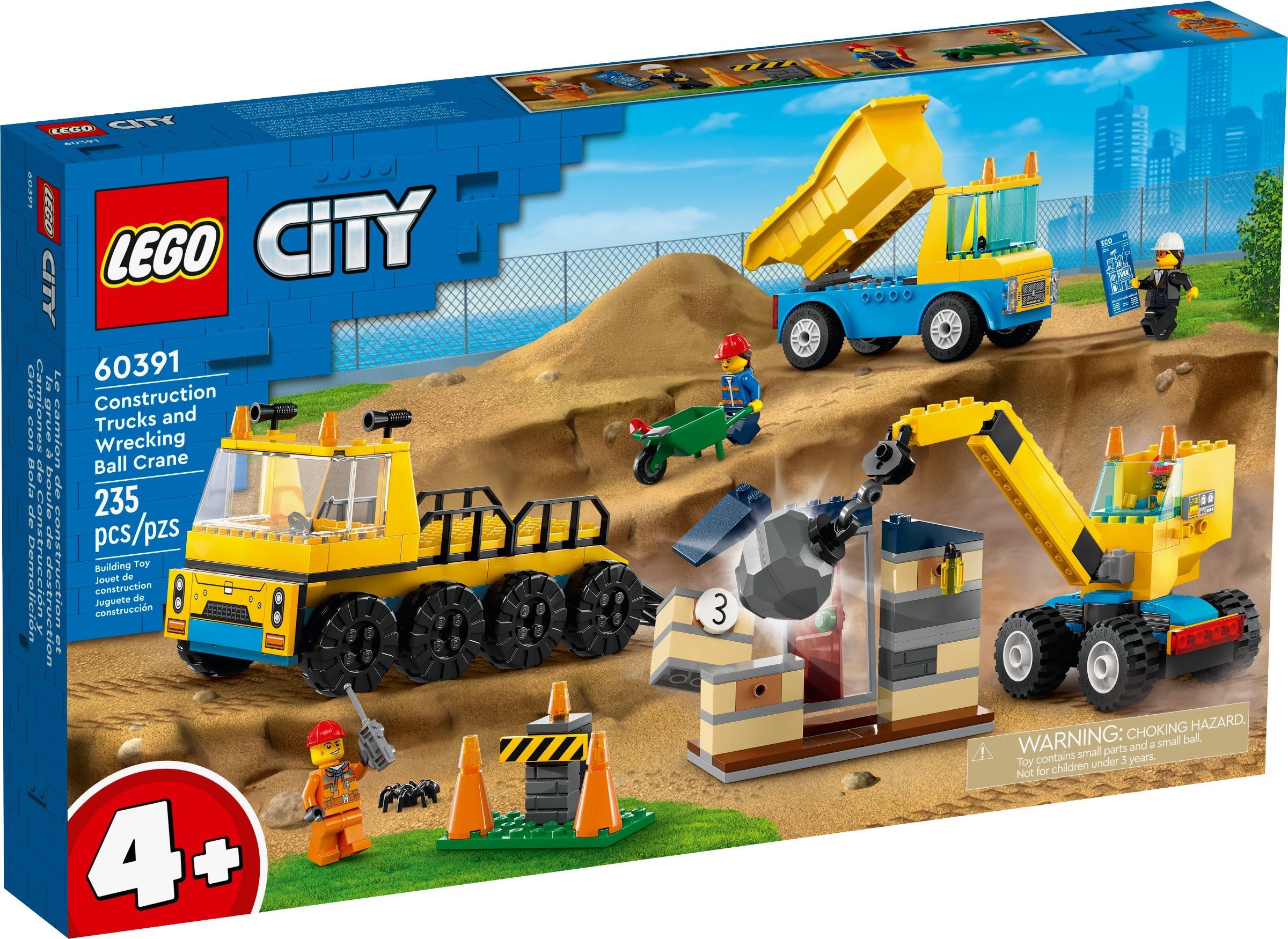 LEGO City 60391 Construction Trucks and Wrecking Ball Crane 1