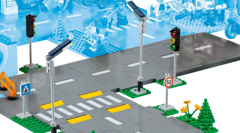 How to connect the new LEGO road plates to modular cities