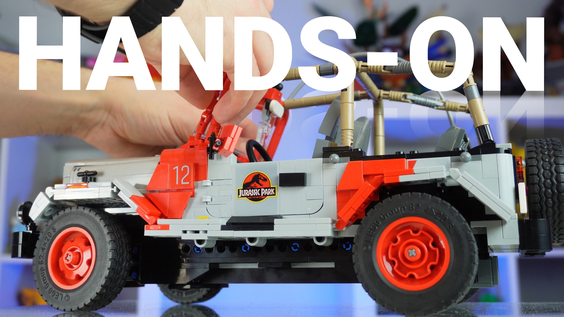 Watch as we go hands on with LEGO Jurassic Park Jeep Wrangler
