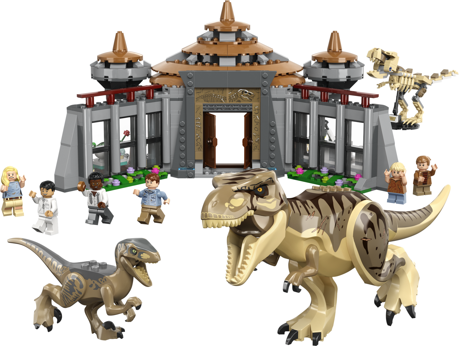 LEGO Jurassic Park 75961 Visitor Center T. rex Raptor Attack 7