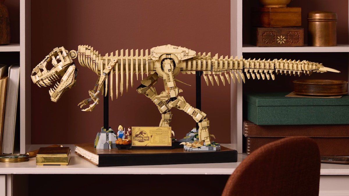 Here's how the LEGO T. rex skeleton strikes a balance between delicate and sturdy