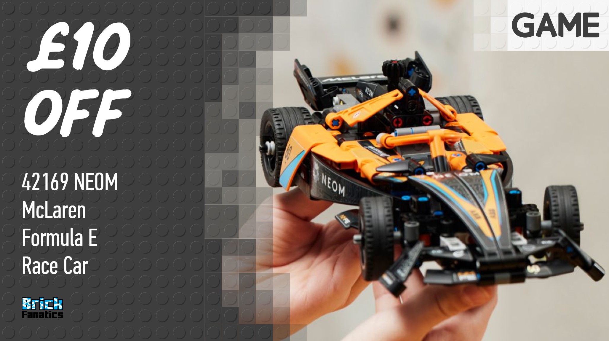 Race off with the lowest price yet on LEGO Technic Formula E McLaren model