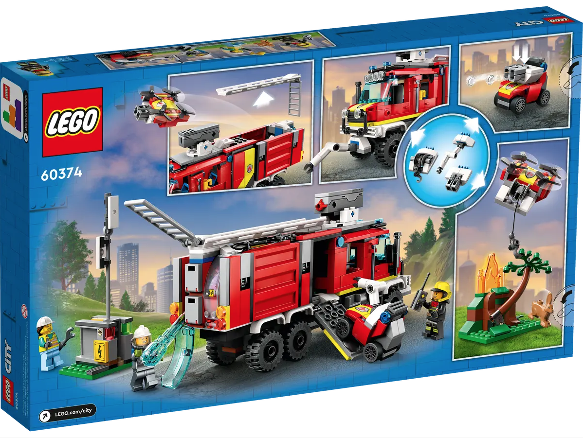 LEGO City 60374 Fire Command Truck box back