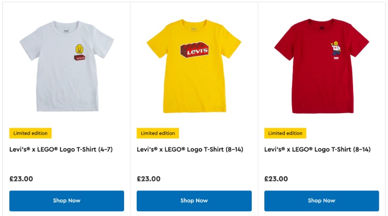 LEGO Levi's collection now available online