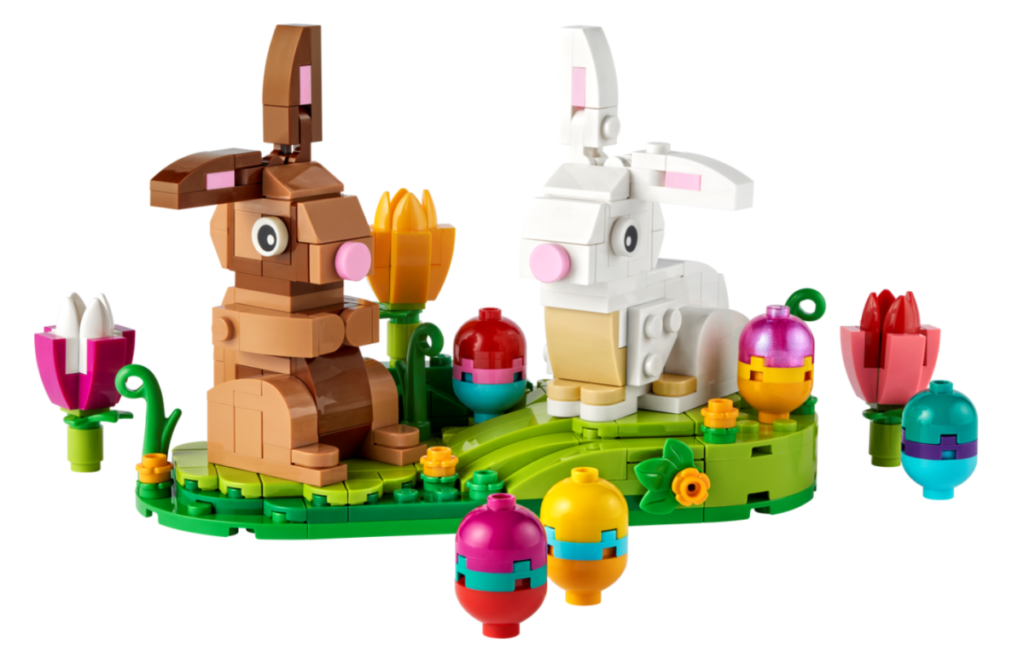 LEGO Seasonal 40523 Easter Rabbits Display contents 1024x665