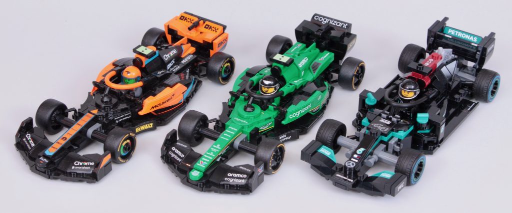 LEGO Speed Champions 76925 Aston Martin Vantage Safety Car AMR23 76919 2023 McLaren Formula 1 Car comparison 1024x427