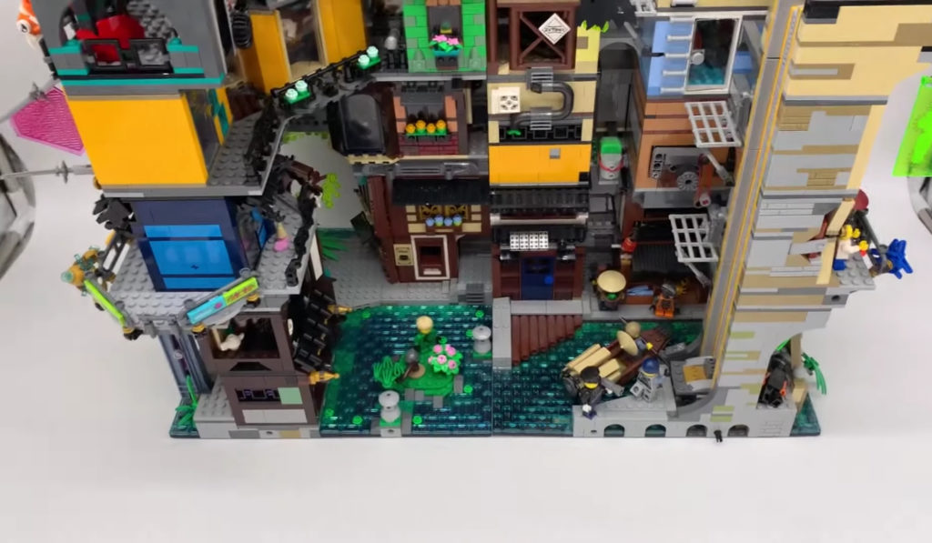 LEGO 71741 NINJAGO City Gardens connected 70620 no docks rear