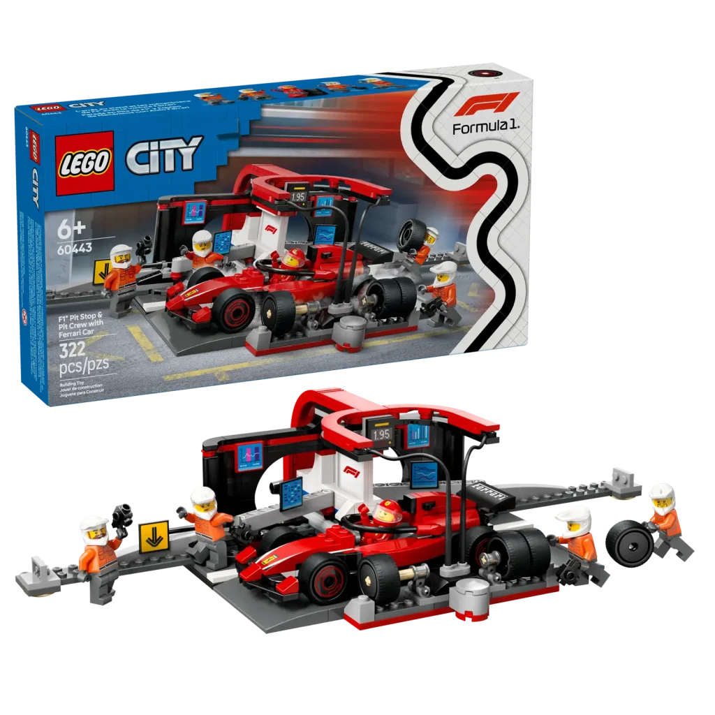 LEGO 60443 F1 Pit Stop Pit Crew with Ferrari Car  1024x1024