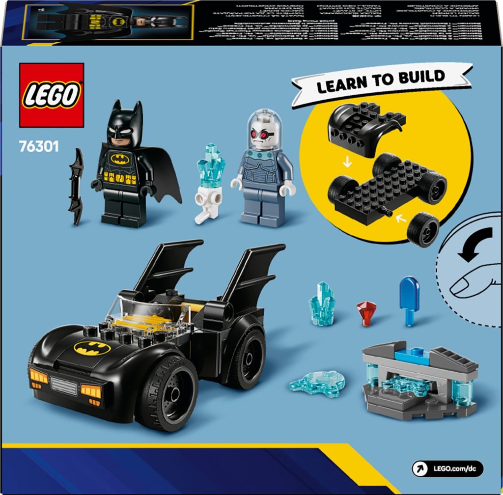 LEGO 76301 Super Heroes Batman i Batmobil kontra Mr. Freeze pudelko tyl 1024x1008