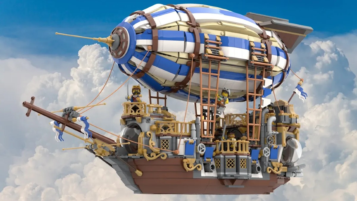 Steampunk Airship sails to 10K supporters for second time on LEGO Ideas