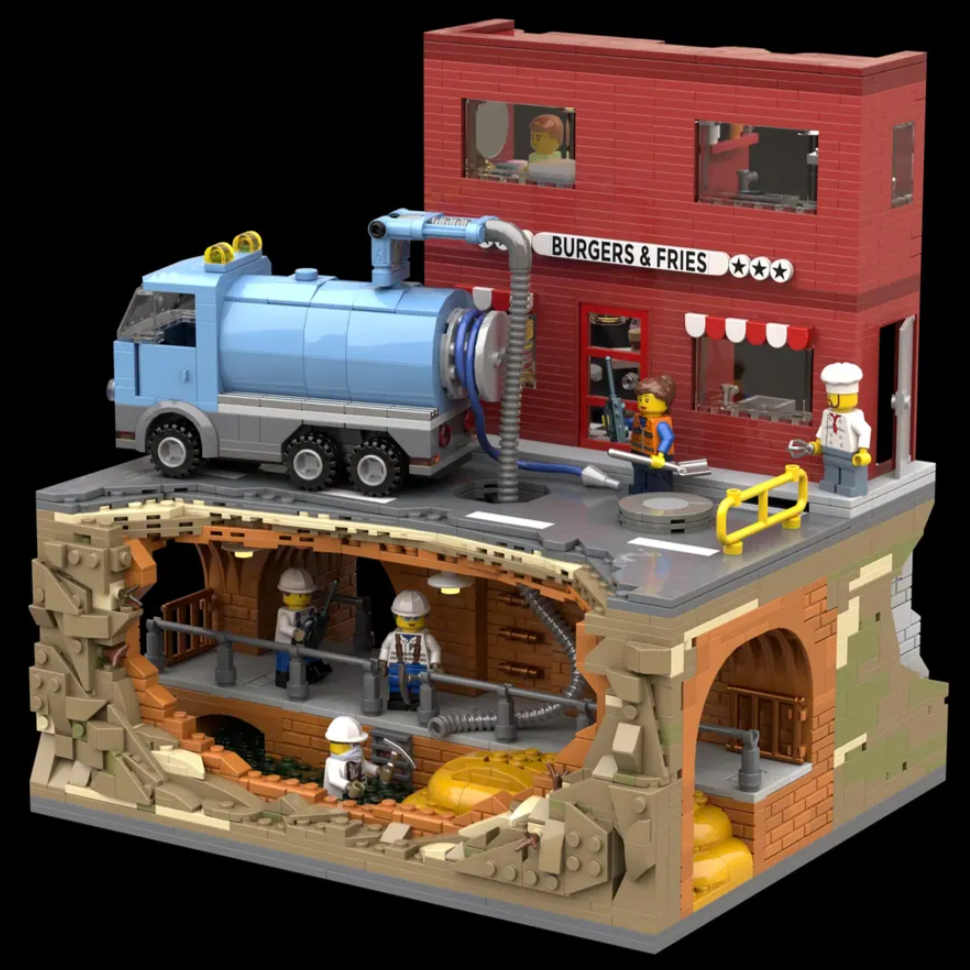 LEGO Ideas fighting the fatberg overtime 1