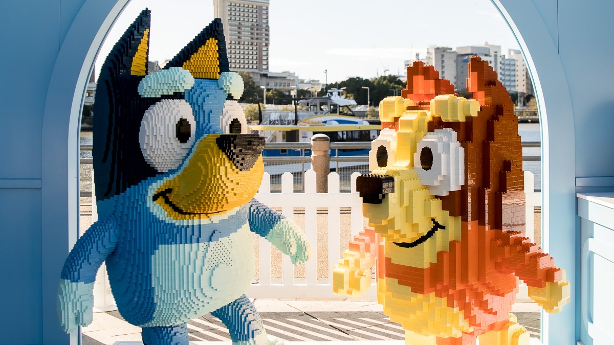 Massive LEGO Bluey builds debut at pop-up event