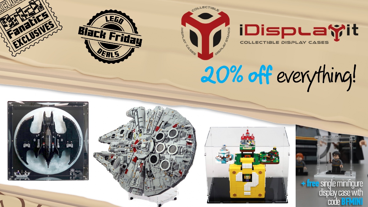 Save 20% on LEGO display cases at iDisplayit for Black Friday (with a free gift!)