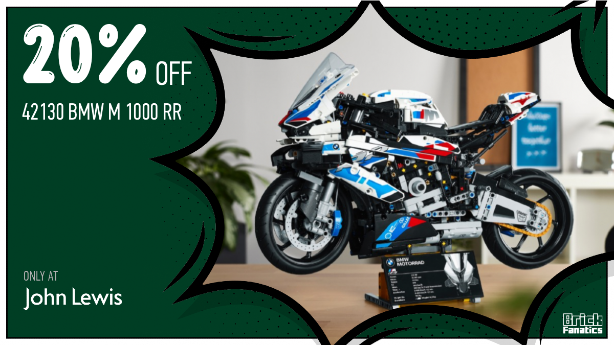 Best price right now for LEGO Technic 42130 BMW M 1000 RR at John Lewis