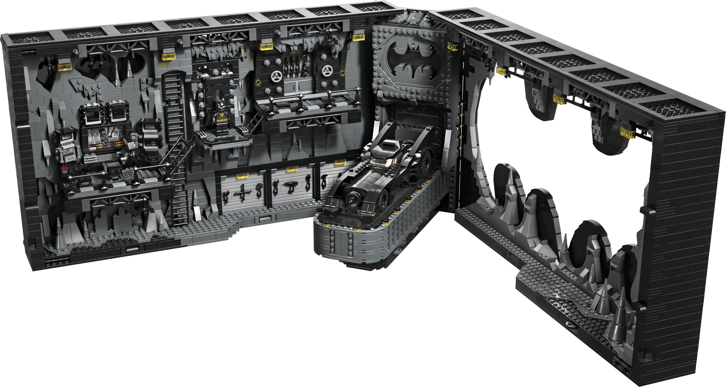 LEGO DC 76252 Batcave Shadow Box open