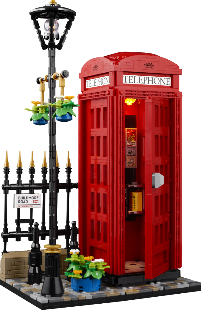 LEGO Ideas 21347 red london telephone box product shot 2 664x1024