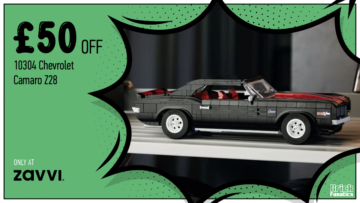 Race over to Zavvi for £50 off LEGO Icons 10304 Chevrolet Camaro Z28