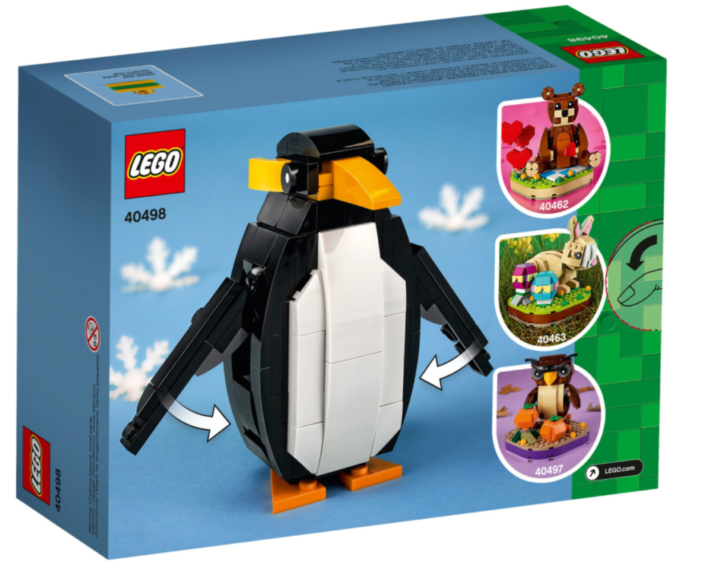 LEGO seasonal 40498 Christmas Penguin box back 1024x826